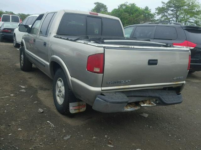 1GCDT13W52K182199 - 2002 CHEVROLET S TRUCK S1 GRAY photo 3