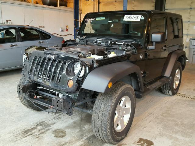 1C4AJWAG3CL202706 - 2012 JEEP WRANGLER S BLACK photo 2