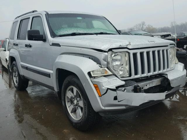 1J8GN28K18W140481 - 2008 JEEP LIBERTY SP SILVER photo 1