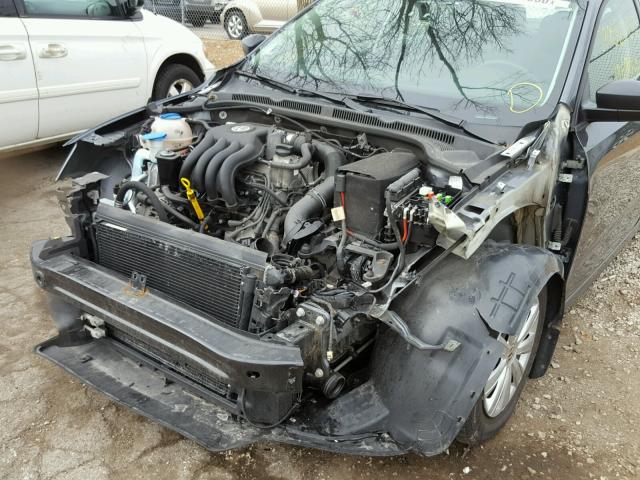 3VW2K7AJ5EM376603 - 2014 VOLKSWAGEN JETTA BASE 灰色 照片 9