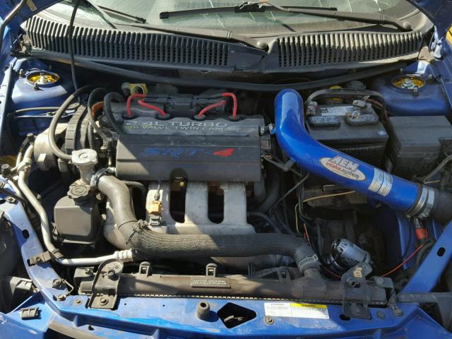 1B3ES66S84D615939 - 2004 DODGE NEON SRT-4 BLUE photo 7