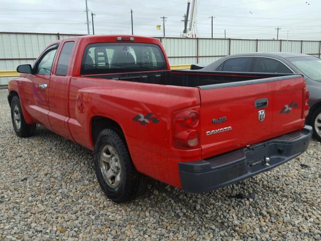 1D7HW22K85S236473 - 2005 DODGE DAKOTA ST RED photo 3