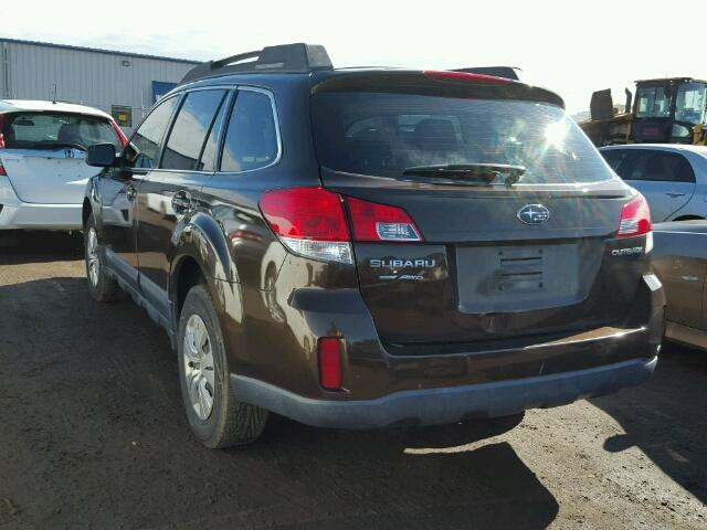 4S4BRCAC5C3202985 - 2012 SUBARU OUTBACK 2. BROWN photo 3