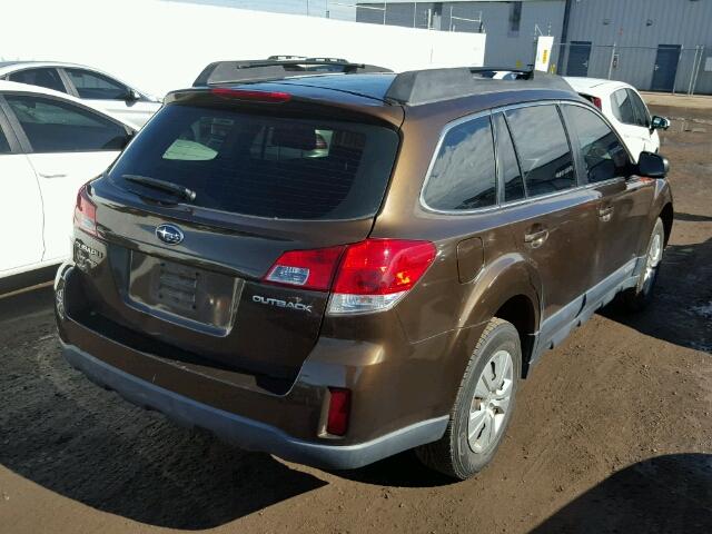 4S4BRCAC5C3202985 - 2012 SUBARU OUTBACK 2. BROWN photo 4