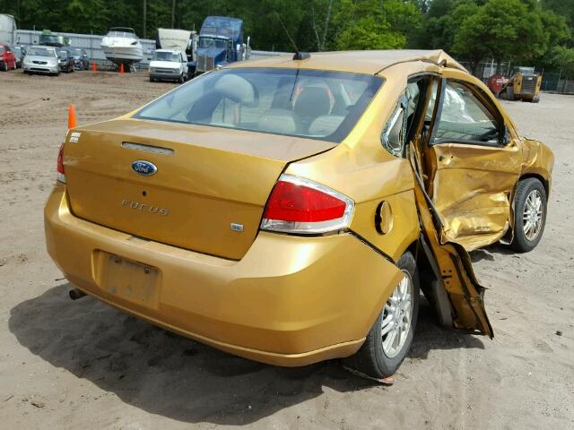 1FAHP35N19W161851 - 2009 FORD FOCUS SE GOLD photo 4