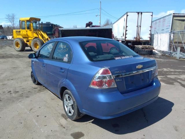 KL1TD55608B242435 - 2008 CHEVROLET AVEO BASE Կապույտ լուսանկար 3