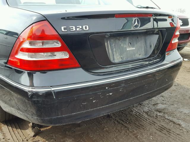 WDBRF64J42F280290 - 2002 MERCEDES-BENZ C 320 BLACK photo 9