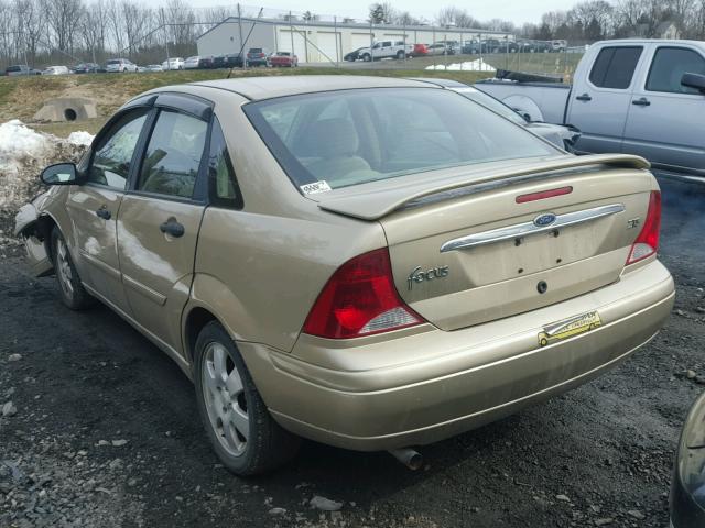 1FAFP38382W233104 - 2002 FORD FOCUS ZTS GOLD photo 3