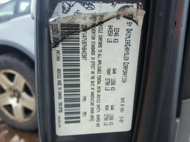 2D4FV47V87H842307 - 2007 DODGE MAGNUM SXT GRAY photo 10