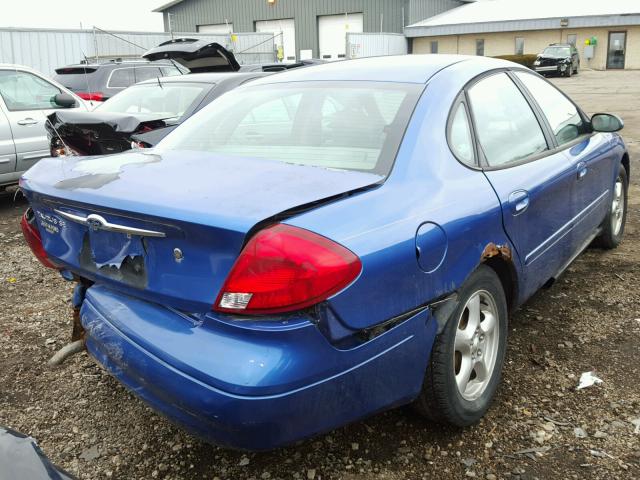 1FAFP53U93G231062 - 2003 FORD TAURUS SE BLUE photo 4