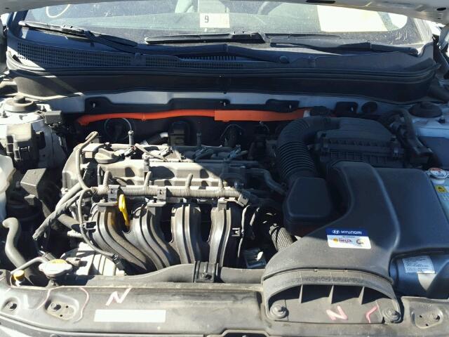 KMHEC4A46DA067316 - 2013 HYUNDAI SONATA HYB SILVER photo 7