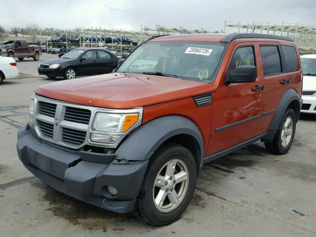 1D8GU28K77W652093 - 2007 DODGE NITRO SXT ORANGE photo 2