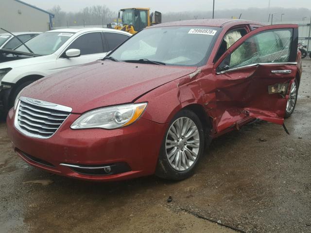 1C3CCBCB8CN224254 - 2012 CHRYSLER 200 LIMITE RED photo 2