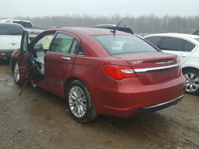 1C3CCBCB8CN224254 - 2012 CHRYSLER 200 LIMITE RED photo 3