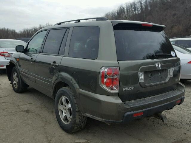 5FNYF18566B018939 - 2006 HONDA PILOT EX GREEN photo 3