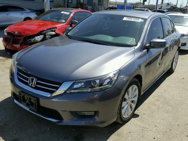 1HGCR2F87FA238346 - 2015 HONDA ACCORD EXL GRAY photo 2