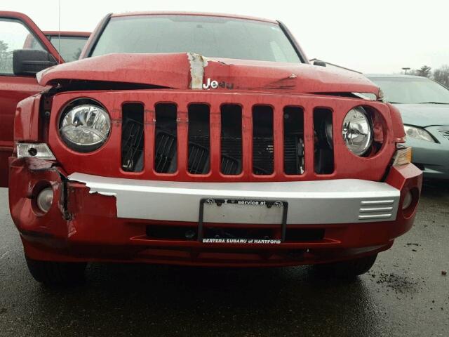 1J8FF48W17D311294 - 2007 JEEP PATRIOT LI RED photo 9