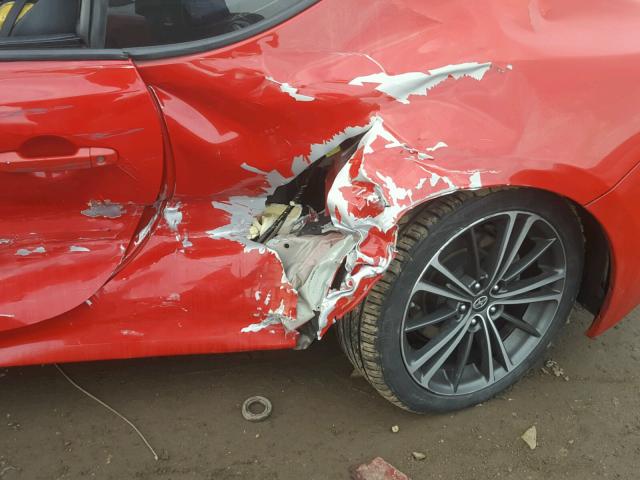 JF1ZNAA19D2715848 - 2013 TOYOTA SCION FR-S წითელი ფოტო 10