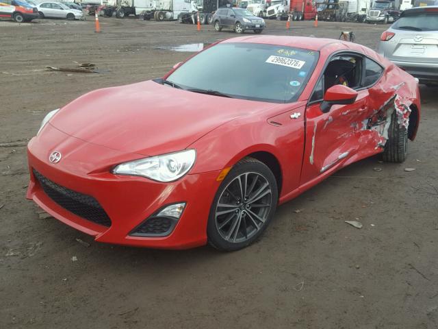 JF1ZNAA19D2715848 - 2013 TOYOTA SCION FR-S წითელი ფოტო 2