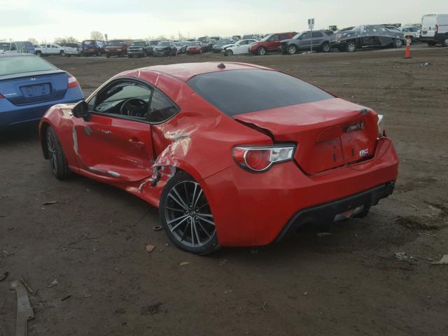 JF1ZNAA19D2715848 - 2013 TOYOTA SCION FR-S წითელი ფოტო 3