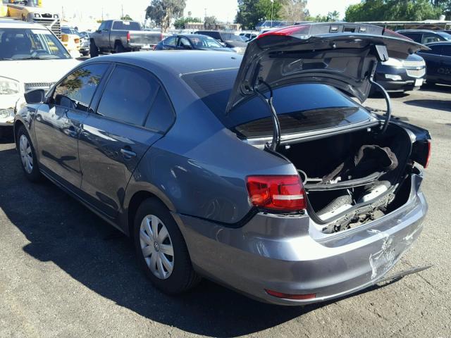 3VW2K7AJ5FM405728 - 2015 VOLKSWAGEN JETTA BASE Մոխրագույն լուսանկար 3