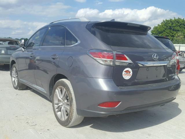 2T2ZK1BA9FC159610 - 2015 LEXUS RX 350 GRAY photo 3