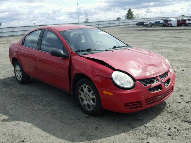 1B3ES56C85D252773 - 2005 DODGE NEON SXT RED photo 1