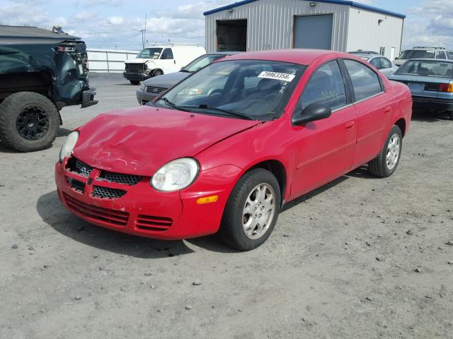 1B3ES56C85D252773 - 2005 DODGE NEON SXT RED photo 2