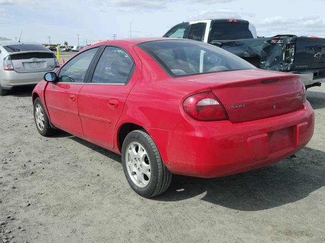 1B3ES56C85D252773 - 2005 DODGE NEON SXT RED photo 3