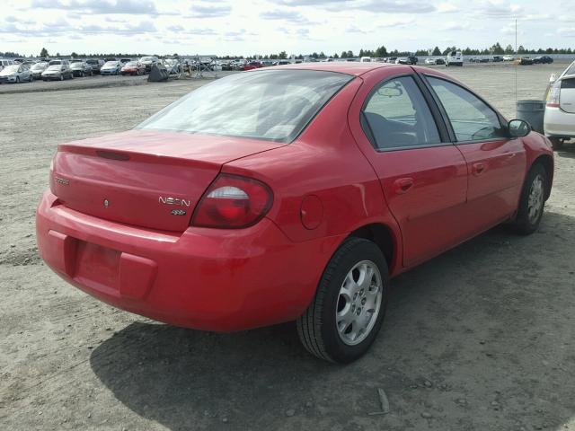 1B3ES56C85D252773 - 2005 DODGE NEON SXT RED photo 4