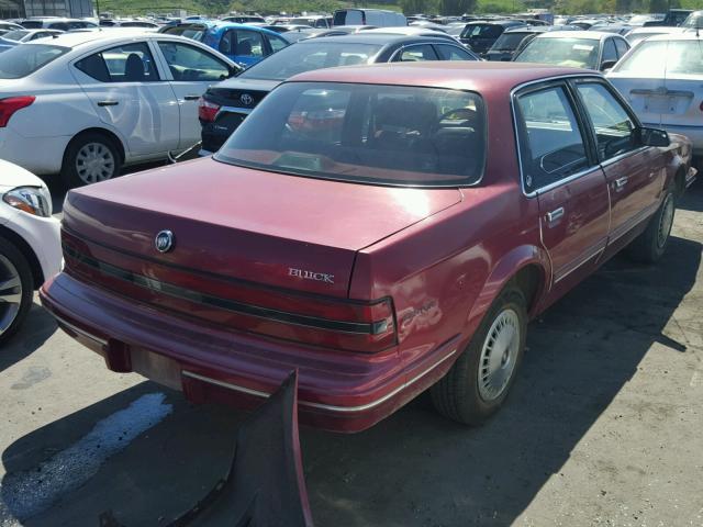 3G4AG55N4PS620642 - 1993 BUICK CENTURY SP RED photo 4