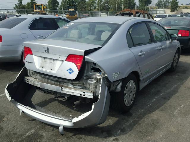 1HGFA46567L000970 - 2007 HONDA CIVIC GX SILVER photo 4