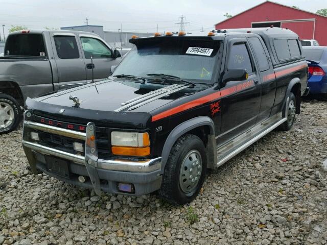 1B7GL63X3MS293694 - 1991 DODGE DAKOTA SPO BLACK photo 2
