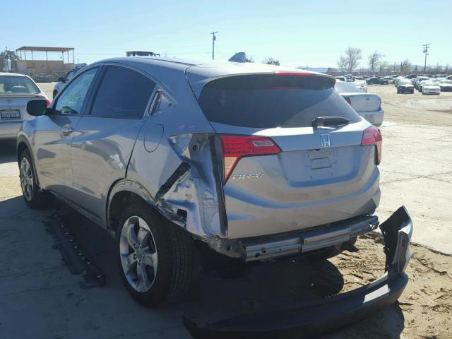 3CZRU5H35HG707765 - 2017 HONDA HR-V LX SILVER photo 3