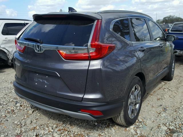 7FARW1H84HE015219 - 2017 HONDA CR-V EXL GRAY photo 4