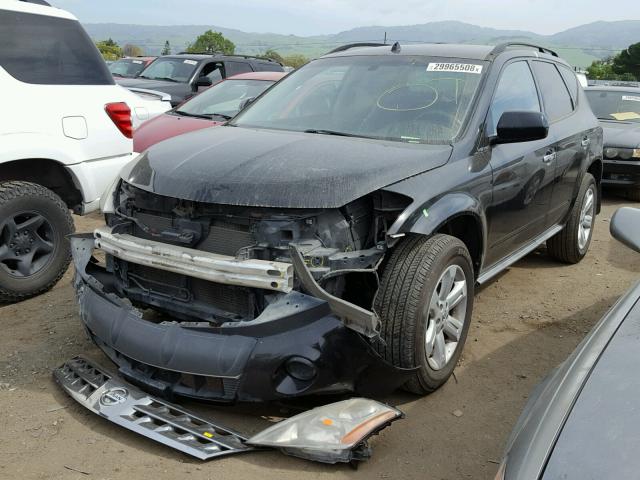 JN8AZ08T37W507236 - 2007 NISSAN MURANO SL BLACK photo 2