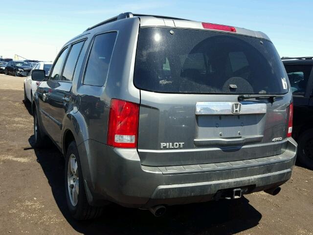 5FNYF48589B013019 - 2009 HONDA PILOT EXL GRAY photo 3