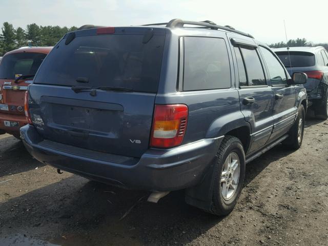 1J4GW48N14C228530 - 2004 JEEP GRAND CHER BLUE photo 4