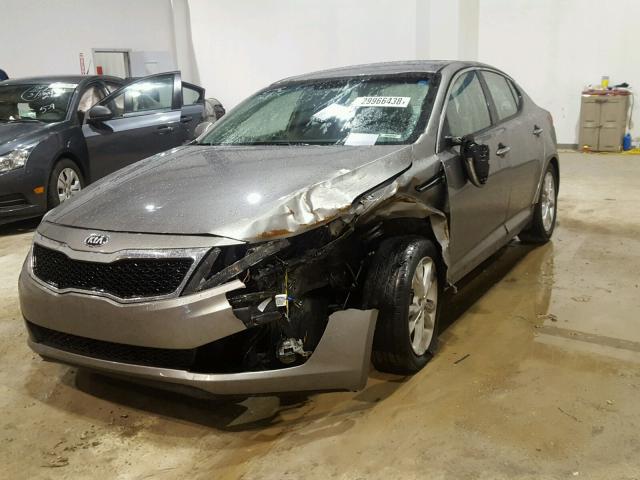 5XXGN4A79DG163091 - 2013 KIA OPTIMA EX GRAY photo 2