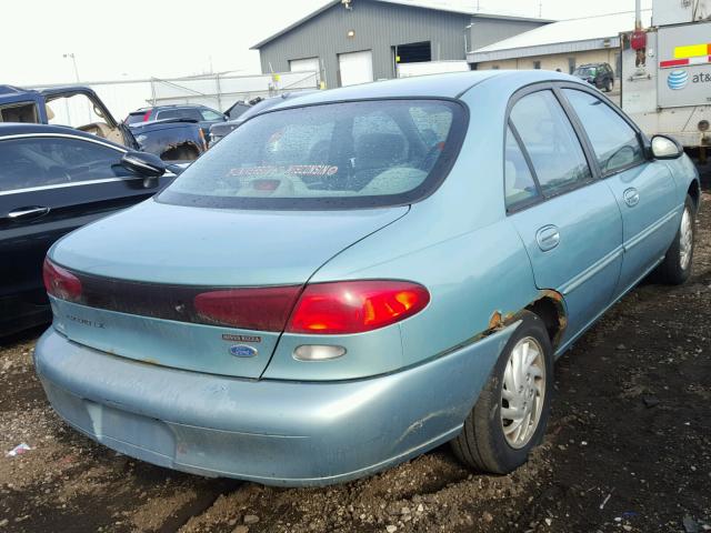 1FALP13P0VW407608 - 1997 FORD ESCORT LX TURQUOISE photo 4