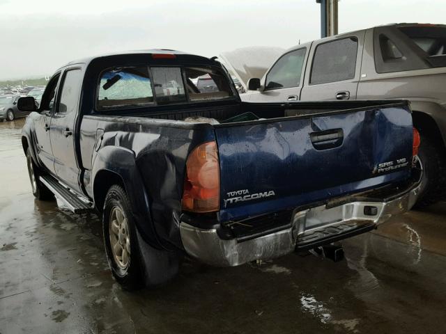 5TEKU72N15Z106432 - 2005 TOYOTA TACOMA DOU BLUE photo 3