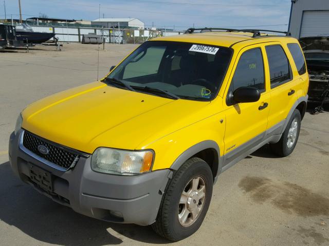 1FMYU04192KD49753 - 2002 FORD ESCAPE XLT YELLOW photo 2