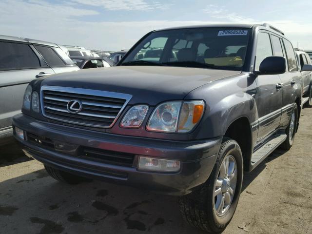 JTJHT00W243535928 - 2004 LEXUS LX 470 CHARCOAL photo 2