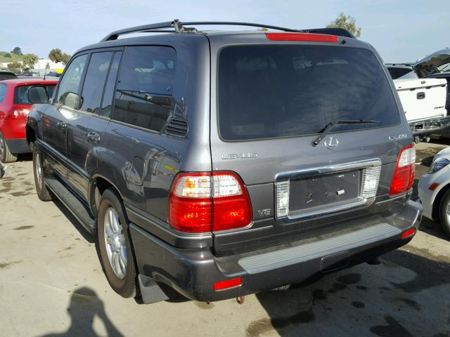 JTJHT00W243535928 - 2004 LEXUS LX 470 CHARCOAL photo 3