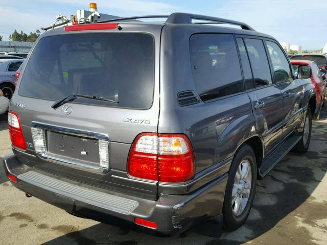 JTJHT00W243535928 - 2004 LEXUS LX 470 CHARCOAL photo 4