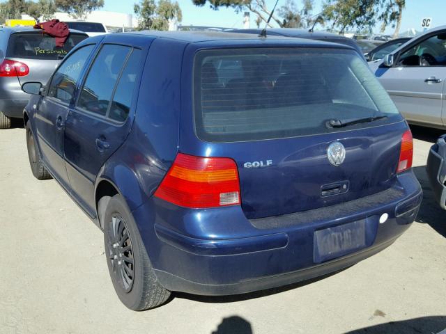 9BWFL61J144000203 - 2004 VOLKSWAGEN GOLF GL BLUE photo 3