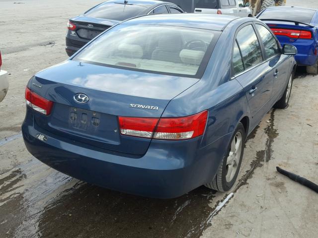 5NPET46C97H222880 - 2007 HYUNDAI SONATA GLS BLUE photo 4