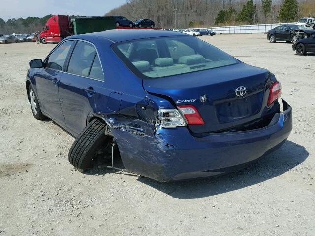 4T1BE46K27U124134 - 2007 TOYOTA CAMRY CE BLUE photo 3