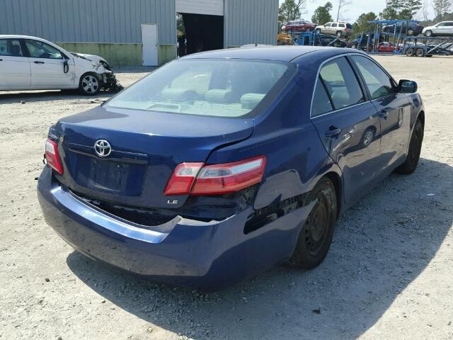 4T1BE46K27U124134 - 2007 TOYOTA CAMRY CE BLUE photo 4