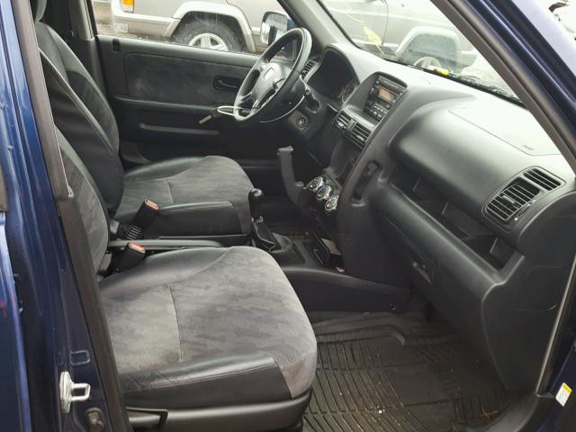 SHSRD77853U112825 - 2003 HONDA CR-V EX BLUE photo 5